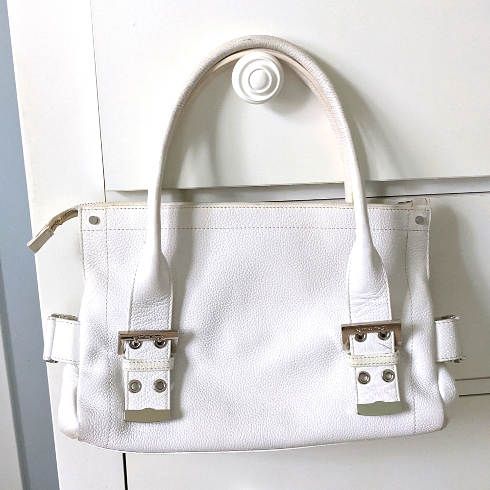Charles David white leather bag